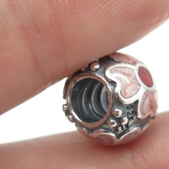 Pandora 925 Sterling Silver Emmanuel Flower Charms - Qty 6 - Picture 5 of 7